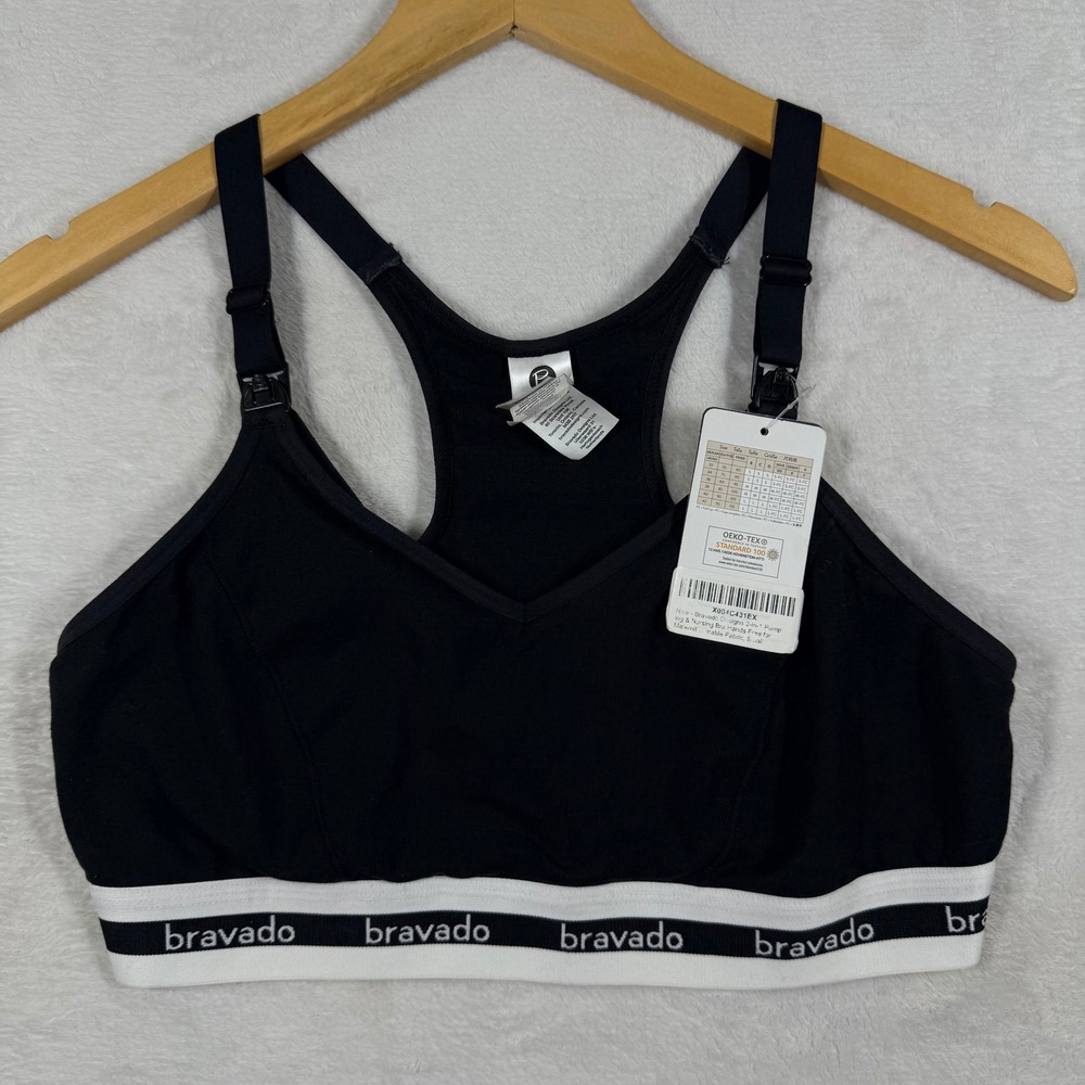 Bravado Designs 2-in-1 Pump & Nursing Bra Black Small Hands Free Sustainable NEW